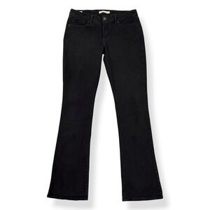Levis Jeans Women 32x32.5 Black 715 Bootcut Low Rise Stretch Western